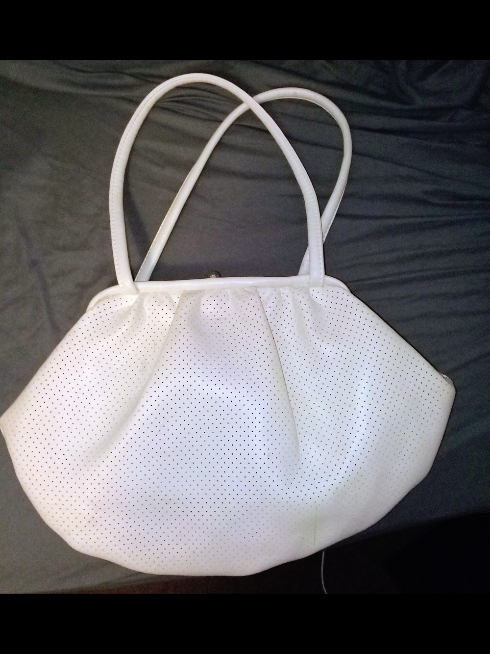 White Perforated Women’s Tote Bag